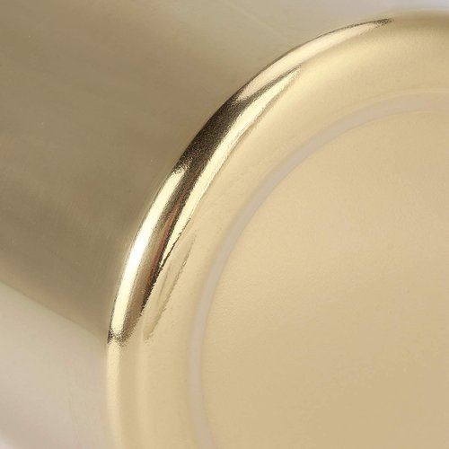 TOPINCN Stainless Steel Pen Holder Flower Vases Pen Makeup Brush Container Pencil Cup Desk Organizer(Gold)