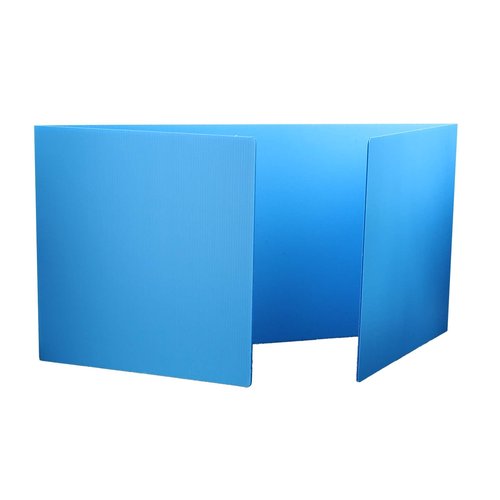 Flipside Products 12”x 46.5” Blue Plastic Study Carrel, Privacy Boards, Premium Corrugated Plastic, Student Privacy and Focus Booth for The Classroom, Desk Divider, Made in USA - 24 Pack