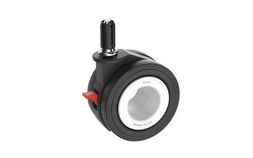 Enso Motion Office Chair Replacement Braking Caster Wheels, 70 Rokku Mu Series - White (Set of 5)