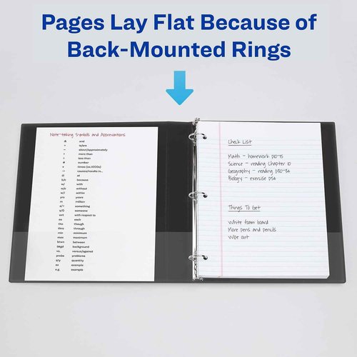 Avery Heavy-Duty View 3 Ring Binder, 1" Slant Rings, Holds 11" x 17" Paper, White Binders (6-Pack of 72124)
