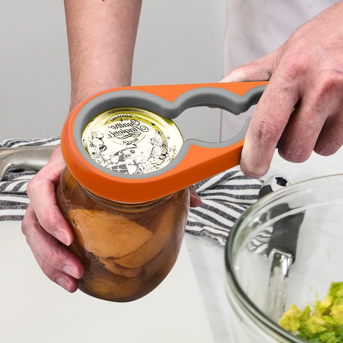 Anti Slip Bottle Opener, Can Lid Remover, Rubber Kitchen Fixture, Small Kitchen Tool For Removing Stubborn Lids And Bottles For Small Hands Or Elderly People