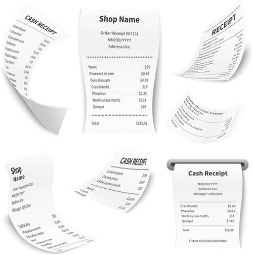 Coopaty 2 1/4''x 50' Thermal Receipt Paper for POS and Cash Register (100 Rolls)