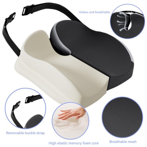 Seat Cushions for Office Chairs Wheelchair Cushion for Long Sitting Back Pain，Memory Foam Seat Car Computer Desk Chair Cushion，Coccyx Cushion for Tailbone Pain Relief Cushion Office Chair Butt Pillow