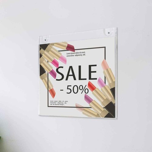 NIUBEE 20-Packs Acrylic Wall Mount Sign Holder 8.5 x 11, Clear Ad Frames for Papers.