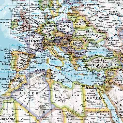 National Geographic World Classic Political Wall Map - 36 x 24 inches - Art Quality Print