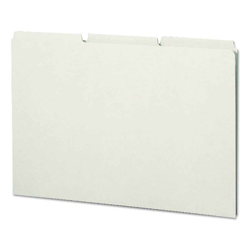Smead Pressboard Guides, 1/3-Cut Tab (Blank), Legal Size, Gray/Green, 50 per Box (52334)