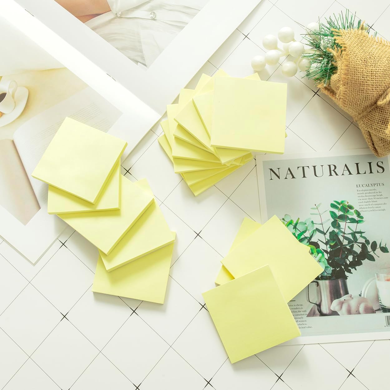 (16 Pack) Sticky Notes 3x3, Self-Stick Pads Bright Colors Sticky Note, Recyclable, Easy to Stick for Home, Office, Notebook