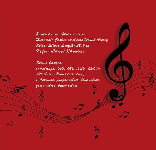 Lykos 2 Pack Full Set Violin Strings G-D-A-E Universal Violin Strings For 4/4 3/4 1/2 1/4 Violins Stainless Core and Almag Wound Premium Quality for All Levels