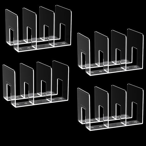 SUJOER 4PCS purse organizer for closet,handbag storage,book holder,bag organizer,acrylic desk file organizer,clutch divider,desk accessories workspace organizers