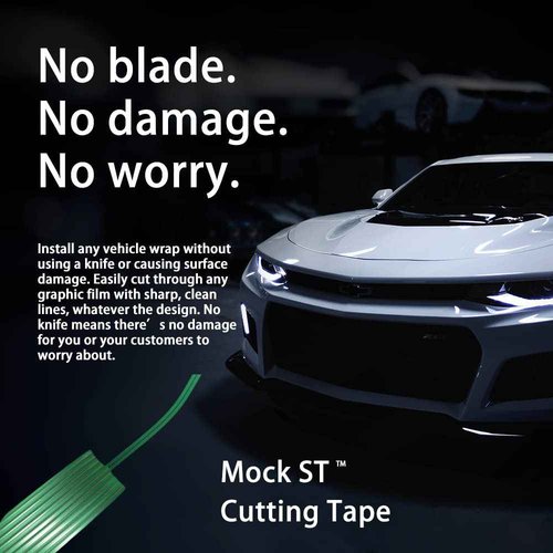 MOCK ST 2-Pack No-Knife Tape Design Line Finish Line Vinyl Wrap Cutting Tape 50m / 164 ft Roll