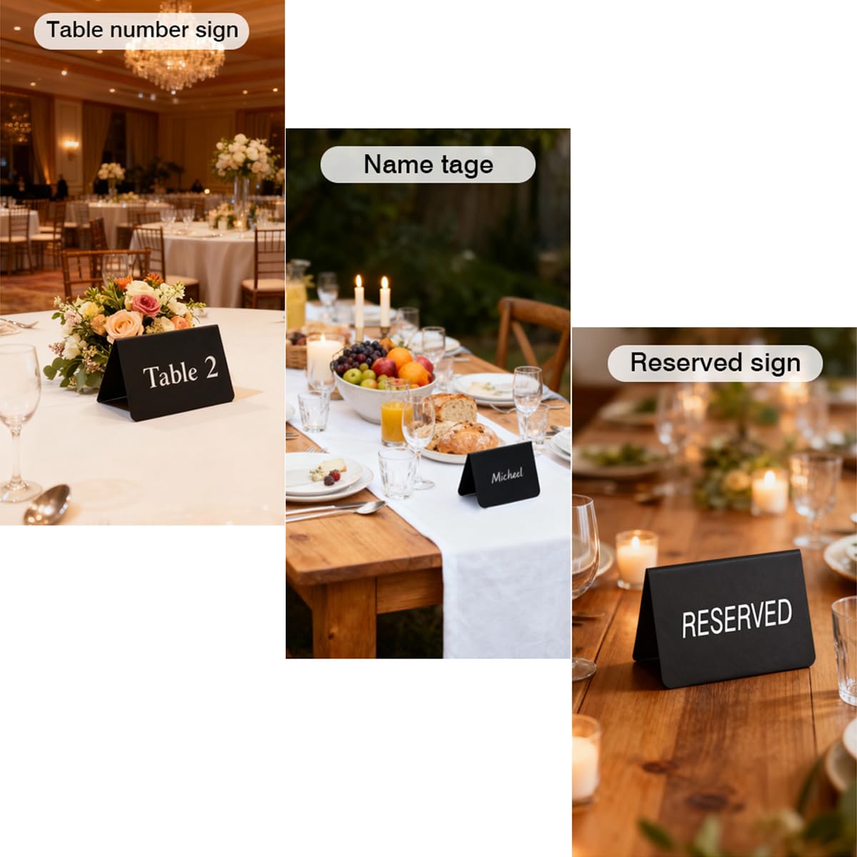 SUMERBOX 20 Pack 4"x3" Mini Chalkboard Signs for Food Buffet Party, Tabletop Small Chalkboard Signs Food Labels for Wedding Bakery Buffet, Easy to Write and Wipe Off