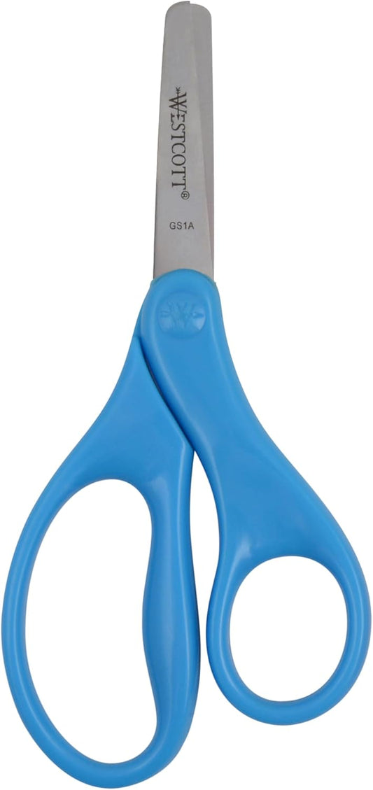Westcott 5" Blunt-Tip Scissors for Kids - Durable School & Craft Scissors in Red or Blue