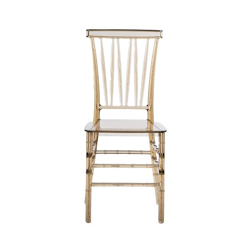 Techni Home Chiavari Style Chair, Set of 2 Stackable Acrylic Chairs, Elegant Design, Perfect for Weddings, Parties, Events, or Extra Dining Seating, Modern and Versatile for Indoor/Outdoor Use (Amber)