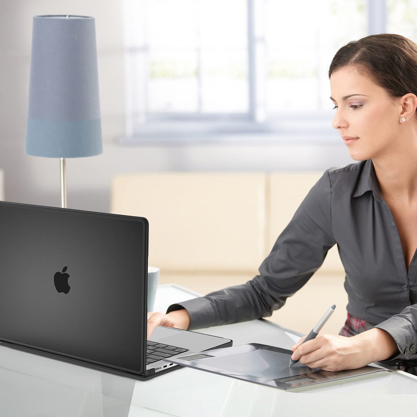 ProCase for MacBook Pro 16 Inch 2026 2025-2021 M5 M4 M3 M2 M1 Pro/Max, Translucent Hard Shell Shockproof Cover for MacBook Pro 16.2" -Black