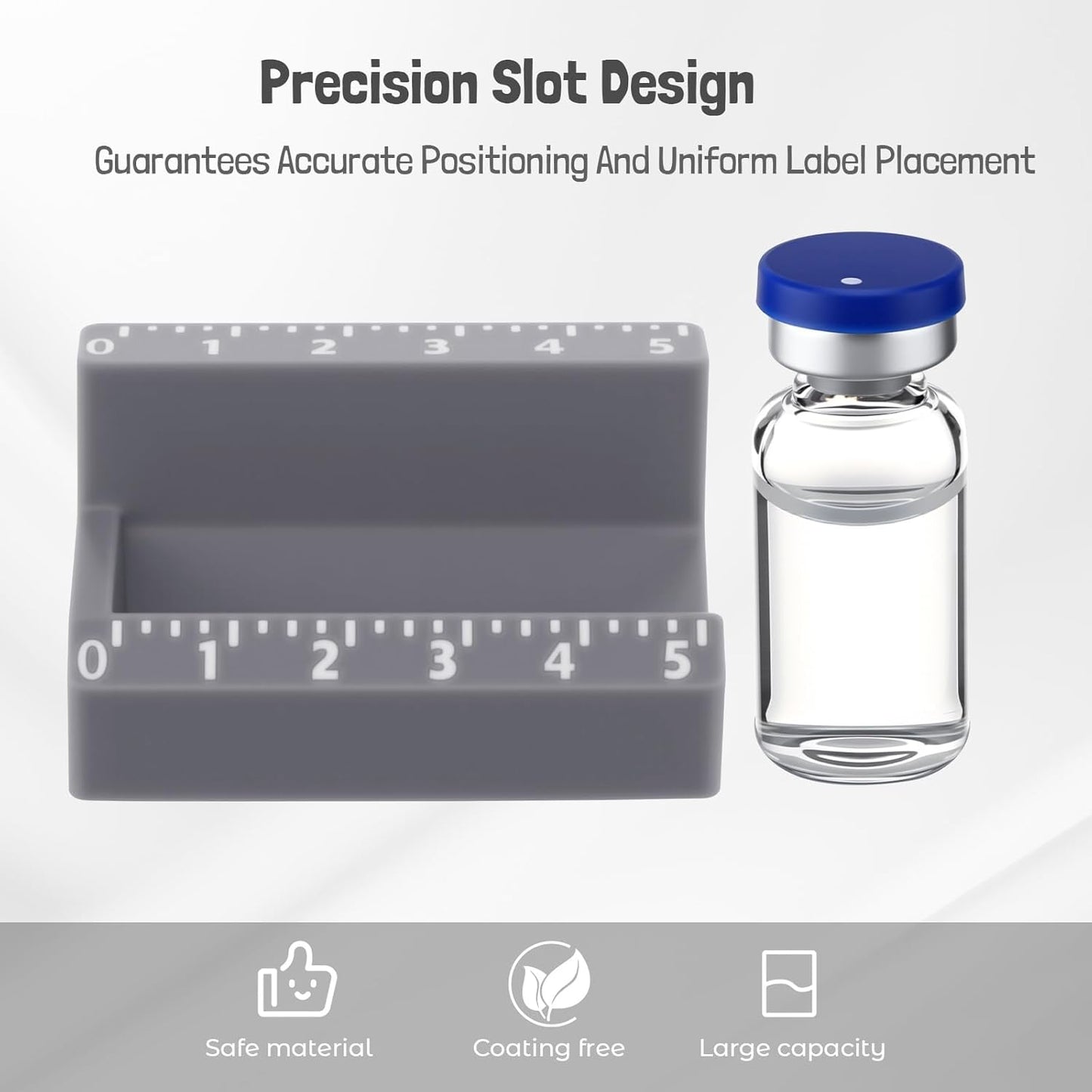Skiennix Vial Label Applicator - Perfect Tool for Small Jars & Essential Oil Bottles | Grey, 3ml & 10ml