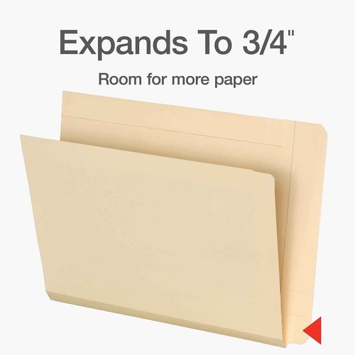 Pendaflex 16640 Conversion Folders, Straight Cut, Top Tab, Letter, Manila (Box of 100)