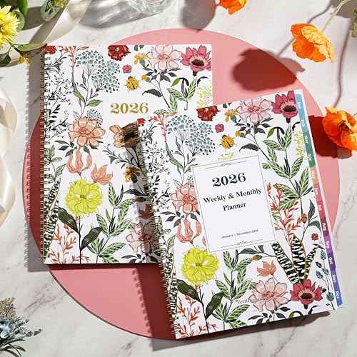 2026 Planner ? Weekly £¦ Monthly Planner 2026, Jan. 2026 ? Dec. 2026, 8.5" x 11" with Colorful Tabs, Flexible Cover, Thick Paper, Twin-Wire Binding, Back Pocket, To-Do £¦ Notes