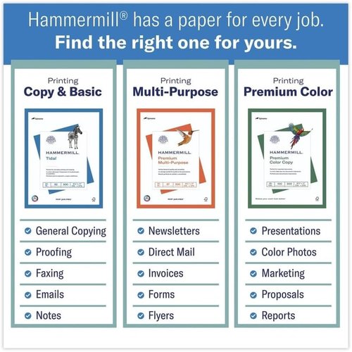 Hammermill Colored Paper - 20 lb Canary Printer Paper, 8.5 x 11 | 10 Reams (5,000 Sheets) - Made in the USA