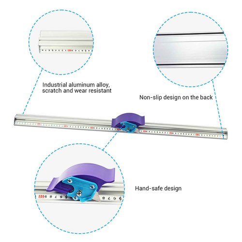 Xikopus Manual Sliding KT Board Paper Trimmer Cutting Ruler with 27 1/2" Metal Straight Edge Ruler, Suitable for Photo Paper and PVC PET Cutter, 30 Blades
