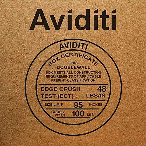 Aviditi HD201212DW Heavy-Duty Double Wall Corrugated Cardboard Box 20" L x 12" W x 12" H, Kraft, for Shipping, Packing and Moving (Pack of 15)