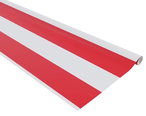 Fadeless Bulletin Board Paper, Fade-Resistant Paper for Classroom Decor, 48” x 12’, Classic Stripes-Red & White, 1 Roll (Pack of 3)
