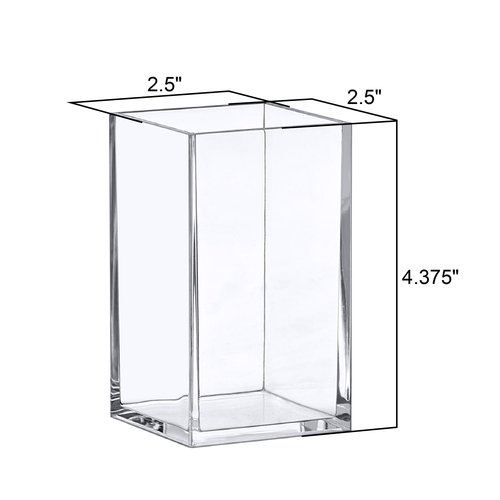 Amazing Abby - Penelope - 2-Pack Pen Holder, Acrylic Pen Holder, Clear Plastic Organizer for Office Supplies, Perfect Office Desktop Storage Solution for Pencils, Pens, Markers, Scissors, and More