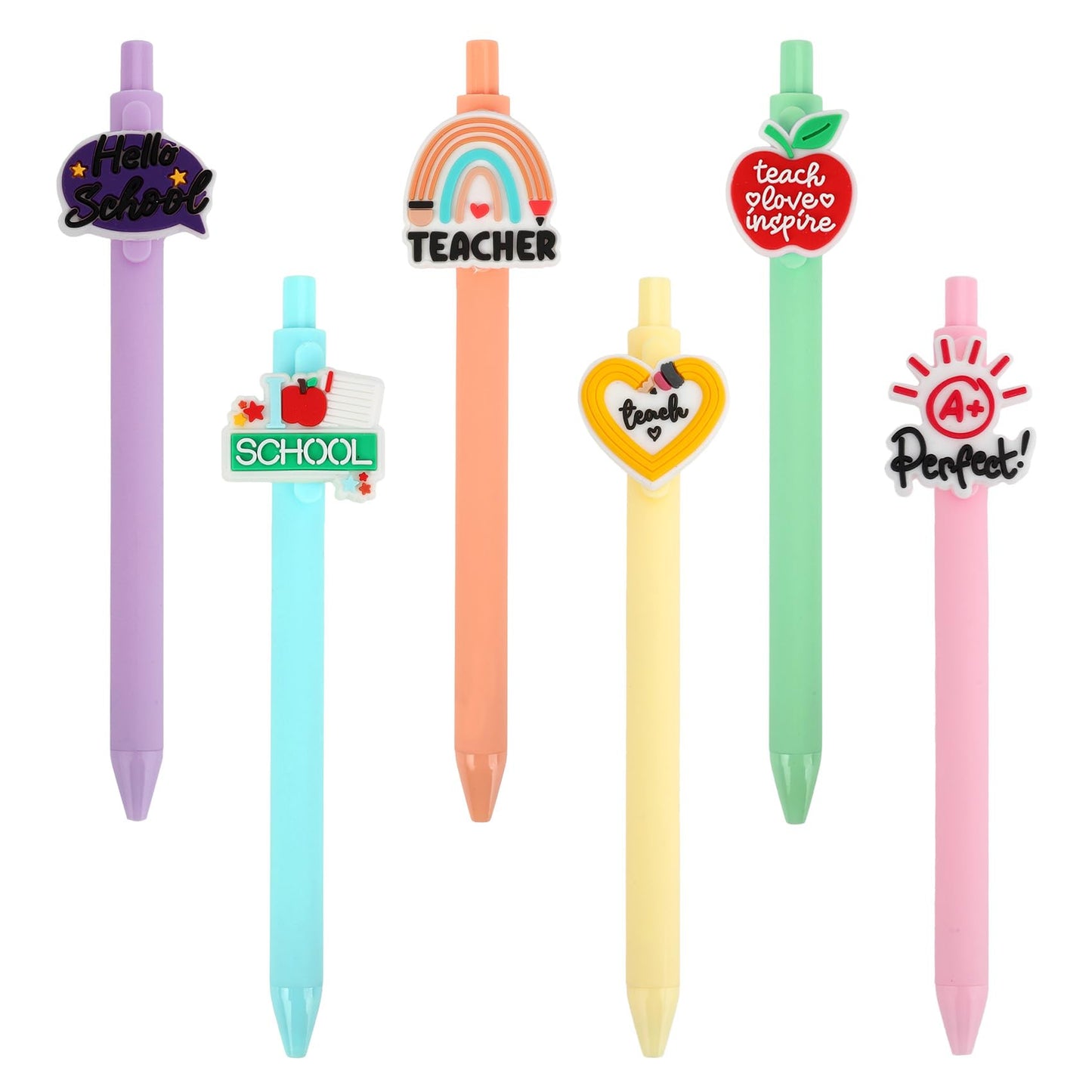 Bluckincle Cute Teacher Pens,Teacher Appreciation Gifts,Black Ink Writing Ballpoint Pen for School Office Classroom,Must Haves for Teachers Employee,Teachers Essentials Supplies