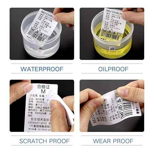 White Label Paper - 6 Rolls, 50x30mm, Compatible for NIIMBOT B1, B21, B3S, Waterproof, Self-Adhesive, Office & Home Labeling Tape Replacement