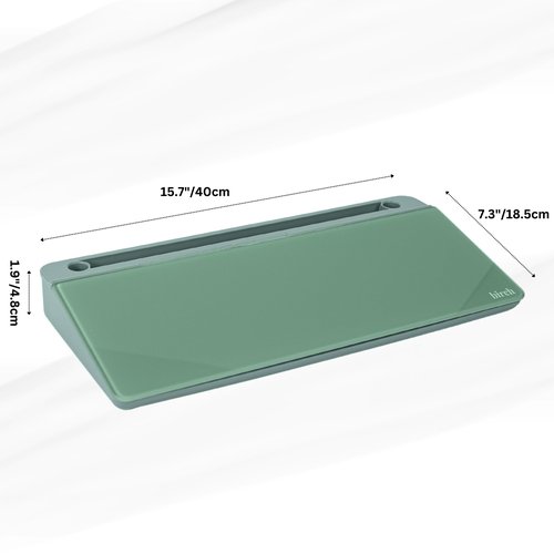 Birch Desktop Whiteboard with Storage & Multiple Markers Surface Desktop Glass Dry Erase Board Desk Top White Board Dry Erase Notepad Desk White Board Tabletop Desk Whiteboard (Moss)