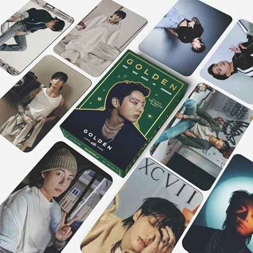Golden Album Photocards First Solo Album Photo Cards Kpop Lomo Card Set Gift Merch for Boys and Girls