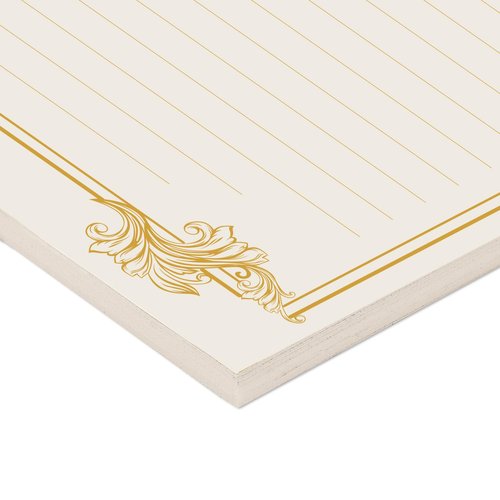 XXINMOH 90 Pieces Stationery Set with Envelopes (60 Vintage-Style Paper Sheets + 30 Envelopes), Gold Border Letter Writing Paper and Envelopes for Love Letter, Party Invitations
