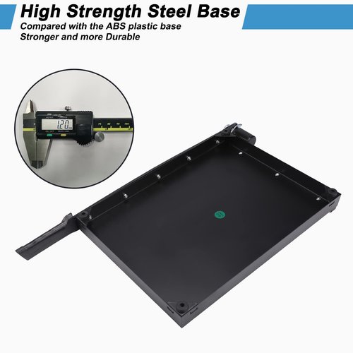 ISDIR Guillotine Paper Cutter 15" with Integrated Pressure Bar – Heavy Duty Metal Base, 12-Sheet Capacity, Magnetic Guide & Safety Guard – Precision Trimmer for Cardstock, Crafts, DIY, Photos & Office