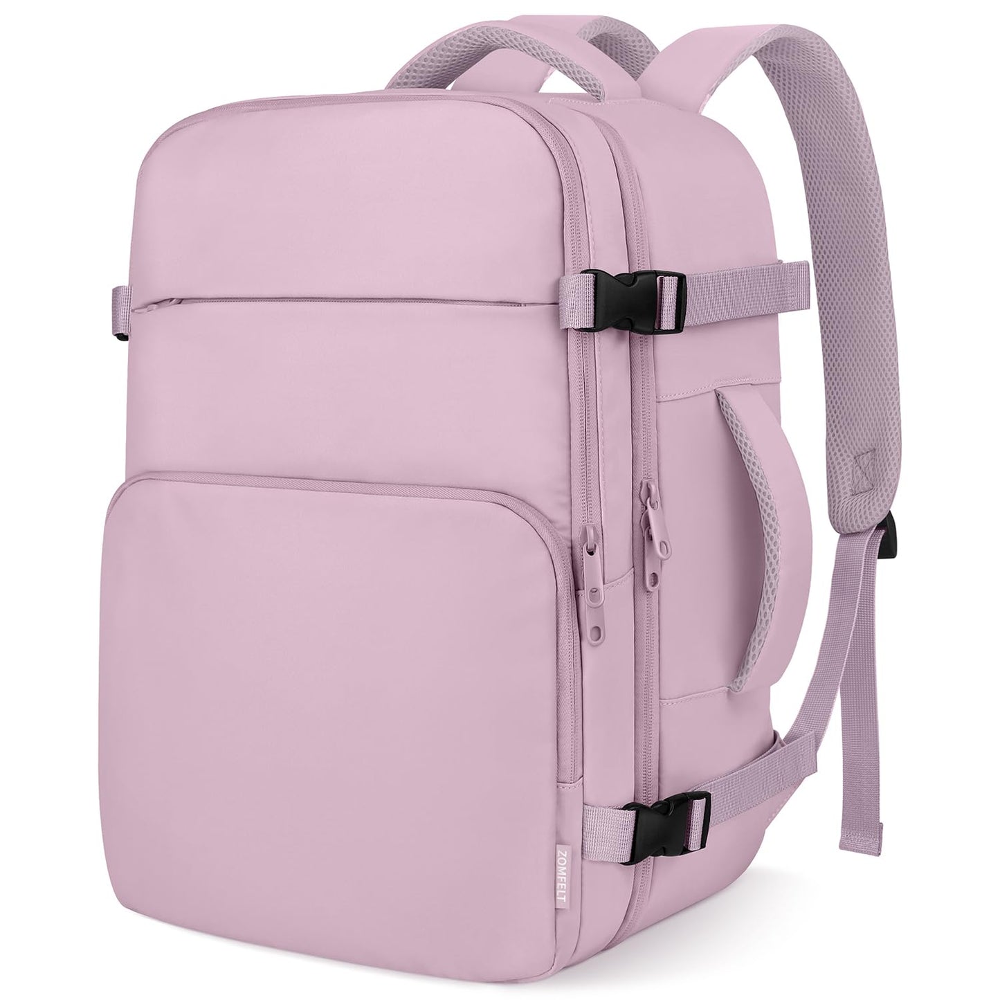 ZOMFELT Travel Backpack for Women Men, Carry On Backpack, TSA 15.6inch Laptop Backpack Flight Approved, Personal Item Travel Bag Nurse Bag Casual Daypack for Weekender Business Trip, Dark Purple