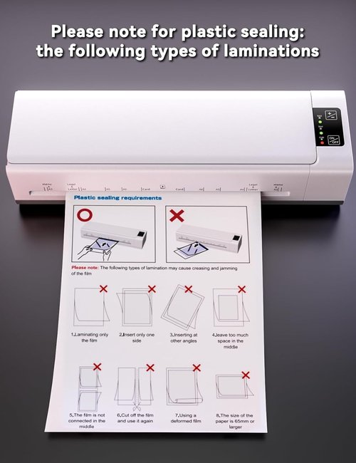 13 Inch Laminating Machine, 9-in-1 A3 Cold & Hot Laminating Machine with Laminating Sheets, Thermal Sensitive Laminator with Rapid Heating Technology, for Home, Office or School Supplies, White