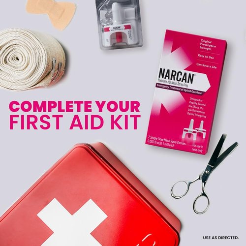 NARCAN Nasal Spray - 4 mg Opioid Overdose Emergency Treatment | 2 Single-Dose Devices