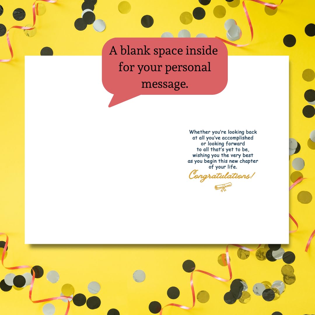 BlinkWishes Graduation Card 2026, Congrats Grad Card with Envelope and Seal, Happy Graduation Cards for Her or Him, Inspirational Grad Greeting Cards