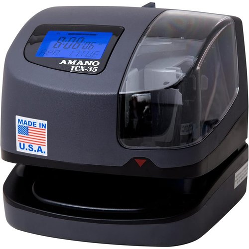 AMANO TCX-35 Time Clock for Employees, Electronic Punch Clock for Small Business, Made in USA