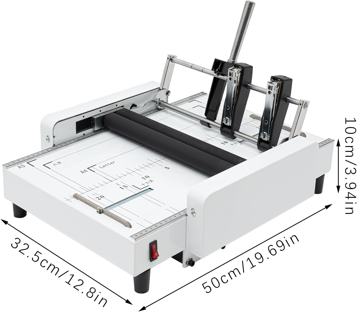 Skiennix Booklet Maker Machine - A3 Paper Folder & Stapler 2-in-1 Design with Silicone Rollers
