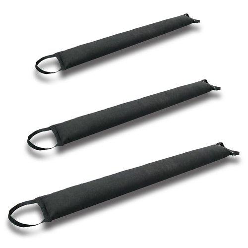 Self-Absorbing Reusable Flood Bags with Handles - Evenly Distributed Absorbents, Multiple Lengths - Home/Garage/Commercial Protection (3ft (Pack of 2) - with Handles)