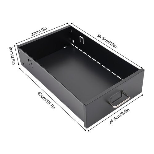 3 Drawers Rolling File Cabinet with Lock, 18.3" H Metal Filing Cabinets, Wheeled Vertical Filing Organization Under Desk for Home Office, Heavy Duty for A4/Letter/Legal Size File (Black, 3 Drawer)