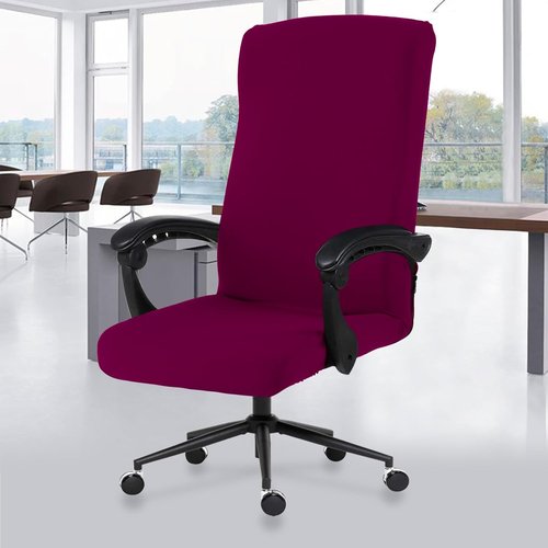 DIVA EN CAMINO DEC Stretchable Office Chair Cover - Durable Zipper & Soft Slipcover for Computer Chair
