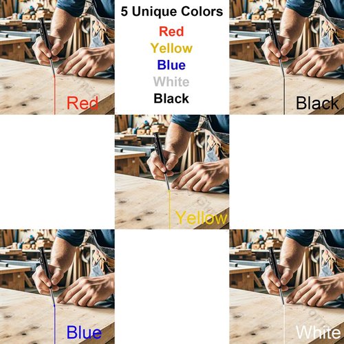 200 Pack 2.8mm Mechanical Pencil Leads for Woodworking, Engineering Drafting & Metal Punching - Durable Deep Hole Marking, Precision Line Drawing - Professional Grade Color Automatic Pencil Refills