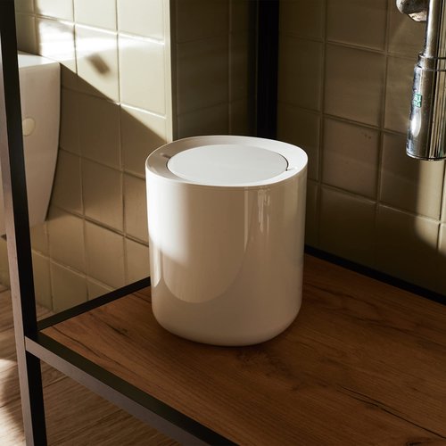 Alessi Birillo Bathroom Waste Aleesi PL10 W Birillo Bathroom Waste, White