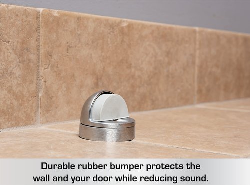 BRINKS Commercial - 10-Pack Dome Floor Door Stop, Satin Chrome Finish - Non-Obtrusive Option to Protect Doors and Walls