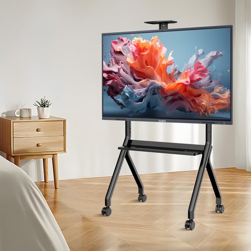 RAIZEA Mobile Smart Board Stand for Interactive Whiteboard 47"-65", Lockable Wheels, Holds up to 176lbs, for Office Classroom Home(Model: FD570)