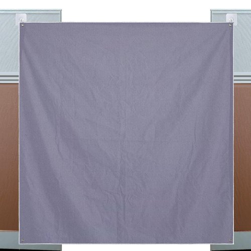 NebulaEdge Portable Cubicle Privacy Curtain for Office,47x38 in，with 2 Self Adhesive Hook and 4 Adjustable Around Installation Direction Door Circular Ring ﻿