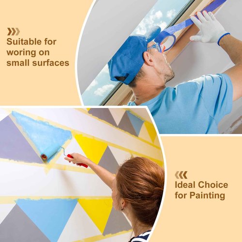 Rebower Masking Tape Blue Painters Tape Paper Tape [for Crafts DIY Walls Painting Packing Automotive Home Decoration Teaching]- 2 Inch x 60 Yards/24 Rolls