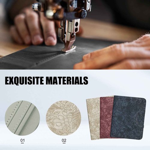 NATISERAUM Portfolio Organizer - 3 Ring Binder with Handle, Vegan Leather Business Padfolio Folder with Notepad, Includes 5 Dividers with 10 Pockets for Documents Files