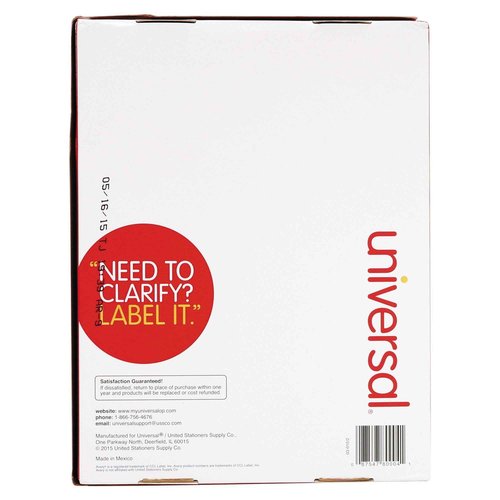 Universal UNV80004 2 in. x 4 in. Inkjet/Laser Labels - White (2500/Box)