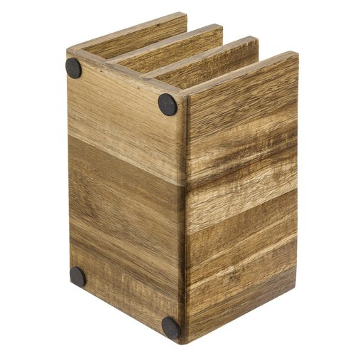 MyGift 3 Slot Premium Acacia Solid Wood Mail Holder, Entryway Countertop Letter Organizer, Office Desktop File Sorter, Bill Divider, Envelope Storage Bin